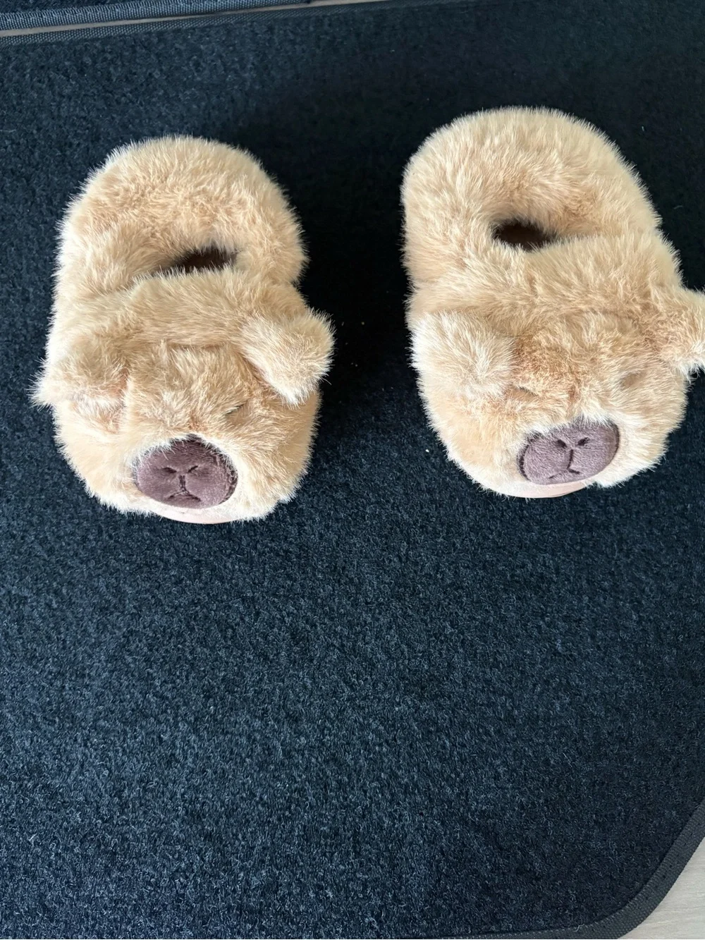 Toddler Bear Plush House Slippers Size 22-23 (US 6-7 Toddler) Cozy NWOT